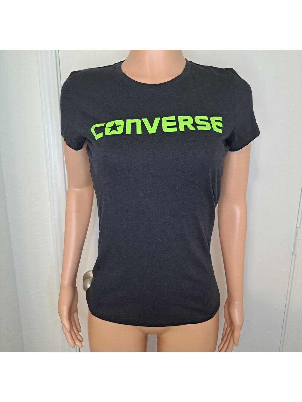 Distressed Converse T-Shirt Tee Women's Fitted Size  Medium
